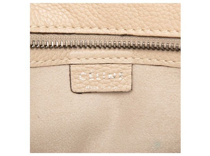 Céline mala Nano Luggage em couro bege Celine - vista 5