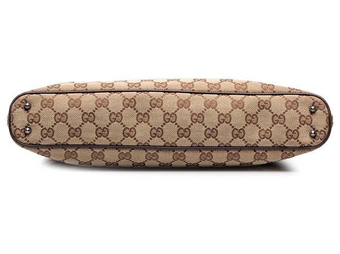 Tote Gucci in tela GG beige - vista 3