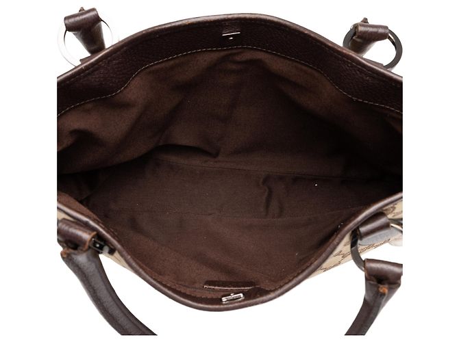 Tote Gucci in tela GG beige - vista 4
