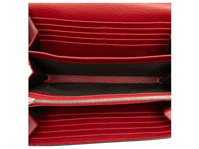 Portafoglio Dionysus con catena Gucci in pelle di vitello rossa Rosso - vista 4