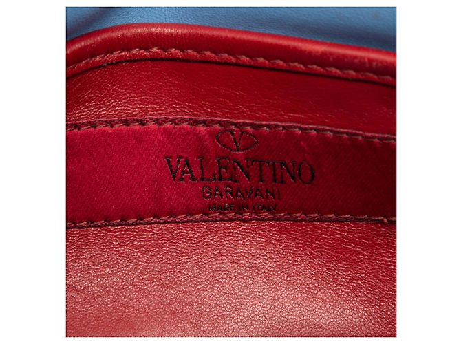Valentino Blue Small Patent Rockstud Spike Satchel Blau Hellblau - Ansicht 4
