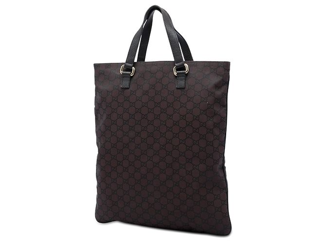 Bolso Tote Gucci de nailon GG marrón Castaño Marrón oscuro - vista 2