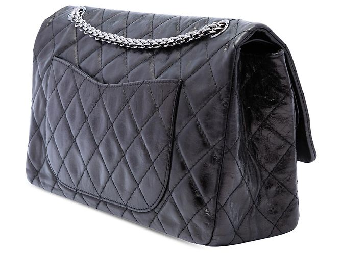 Chanel Black Quilted Aged Calfskin Reissue 2.55 Double Flap 227 Nero - vista 2
