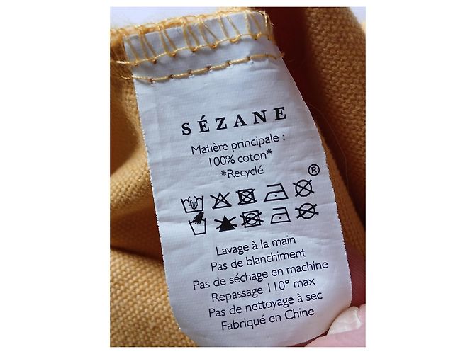 Sézane Borsa Tote Marseille Giallo - vista 4