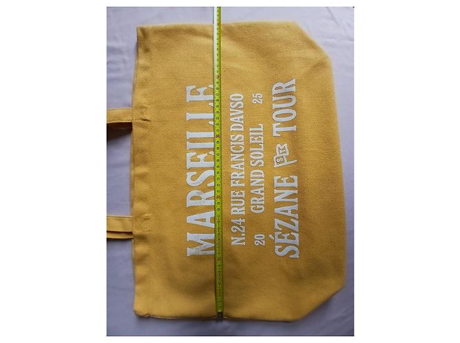 Sézane Borsa Tote Marseille Giallo - vista 6