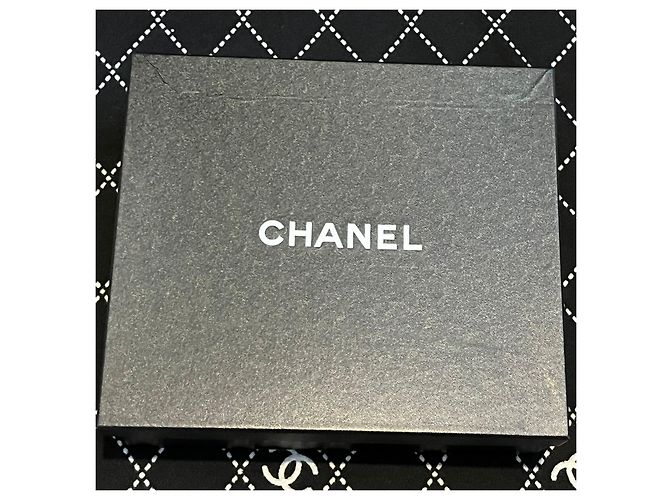 Chanel Silver Metallic Leather Wedge Ankle Boots Black Silver hardware - view 20