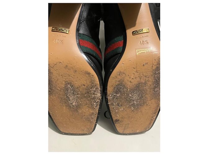 Botines Gucci GG Marmont de piel negra Negro - vista 11