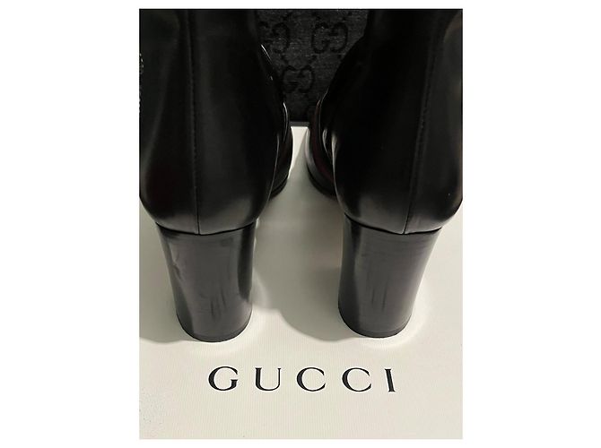 Botines Gucci GG Marmont de piel negra Negro - vista 9