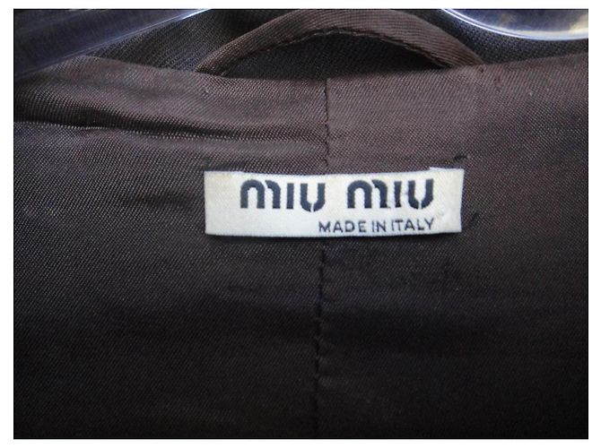 Miu Miu Black Wool-Blend Blazer Jacket - view 4