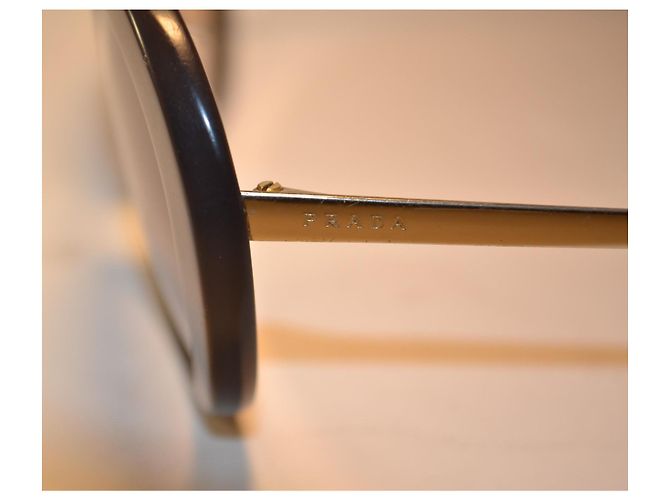 Prada SPR16Q Round Sunglasses Brown - view 4