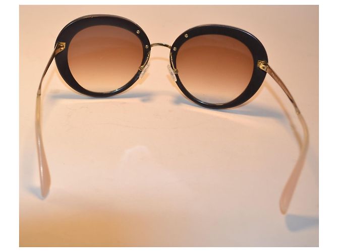 Prada SPR16Q Round Sunglasses Brown - view 5