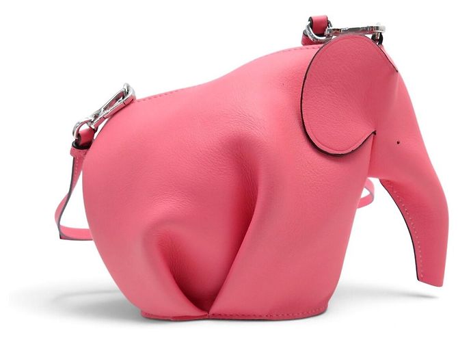 NUOVA BORSA LOEWE ANIMALS ELEPHANT SMALL PELLE ROSA TRACOLLA - vista 2