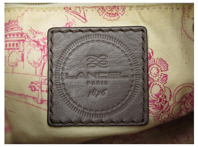 BORSA A MANO LANCEL PREMIER FLIRT PM A04652 PELLE EFFETTO COCCO GRIGIO TRACOLLA - vista 11