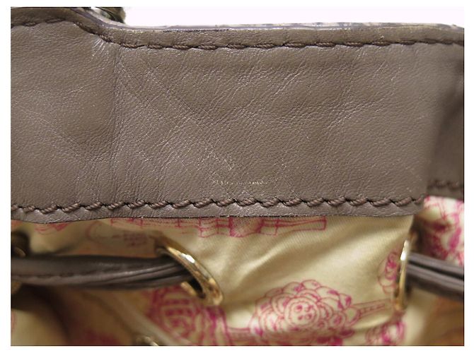 BORSA A MANO LANCEL PREMIER FLIRT PM A04652 PELLE EFFETTO COCCO GRIGIO TRACOLLA - vista 18