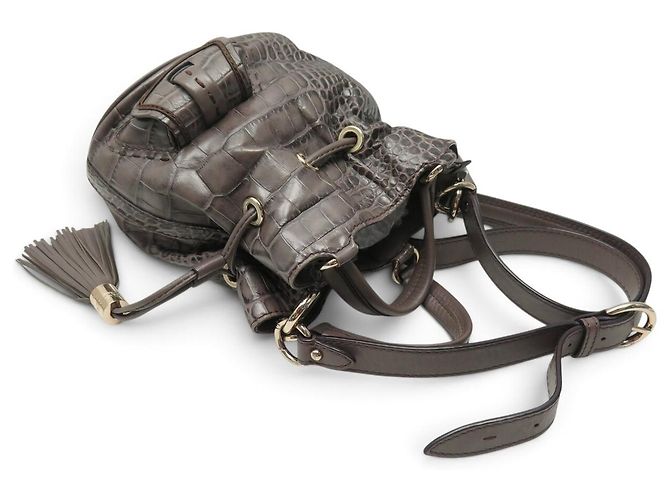 BORSA A MANO LANCEL PREMIER FLIRT PM A04652 PELLE EFFETTO COCCO GRIGIO TRACOLLA - vista 6