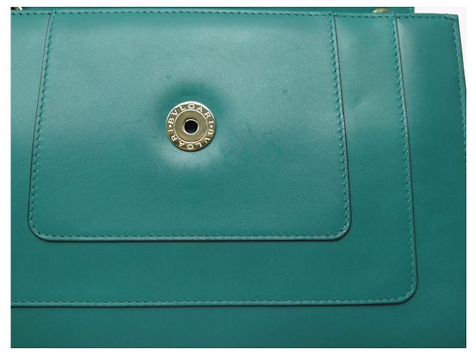 BORSA A MANO BULGARI SERPENTI FOREVER MM IN PELLE VERDE BORSA A TRACCOLLA - vista 14