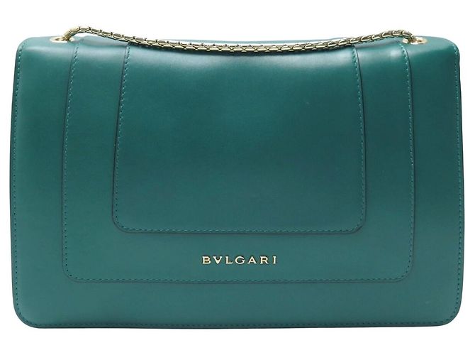 BORSA A MANO BULGARI SERPENTI FOREVER MM IN PELLE VERDE BORSA A TRACCOLLA - vista 2