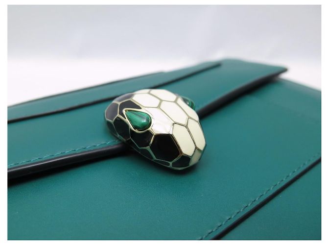 BORSA A MANO BULGARI SERPENTI FOREVER MM IN PELLE VERDE BORSA A TRACCOLLA - vista 5