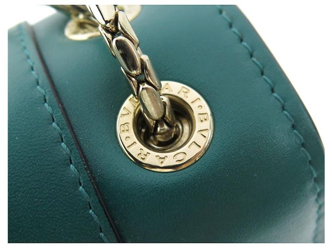 BORSA A MANO BULGARI SERPENTI FOREVER MM IN PELLE VERDE BORSA A TRACCOLLA - vista 6