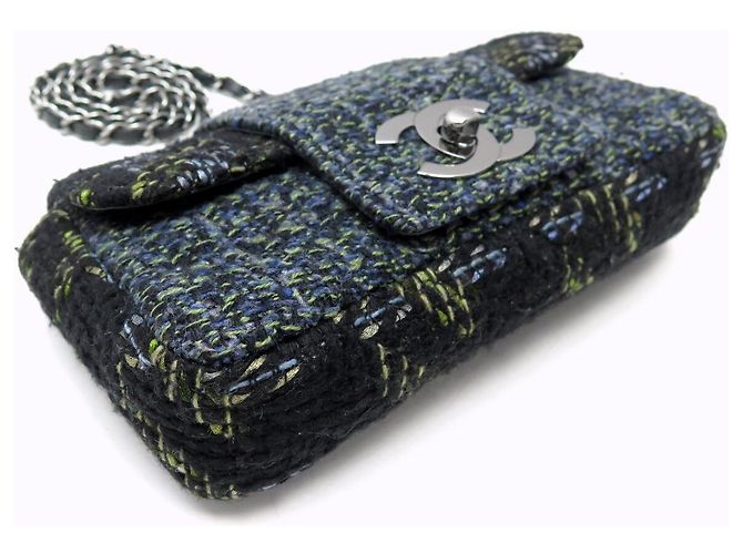 BORSA A MANO CHANEL TIMELESS SIMPLE RABAT LOGO CC IN TWEED BORSA A TRACCOLLA Multicolore - vista 3