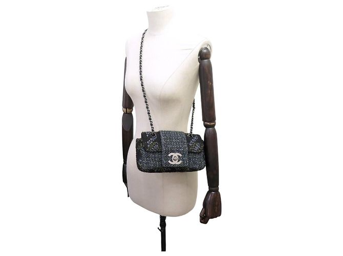 BORSA A MANO CHANEL TIMELESS SIMPLE RABAT LOGO CC IN TWEED BORSA A TRACCOLLA Multicolore - vista 5