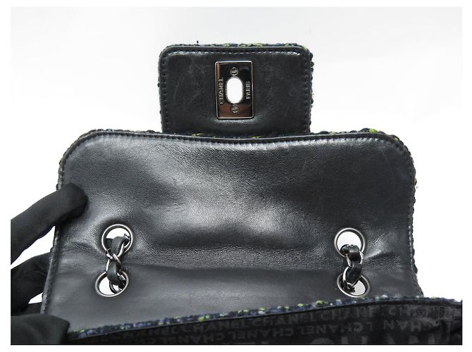 BORSA A MANO CHANEL TIMELESS SIMPLE RABAT LOGO CC IN TWEED BORSA A TRACCOLLA Multicolore - vista 7