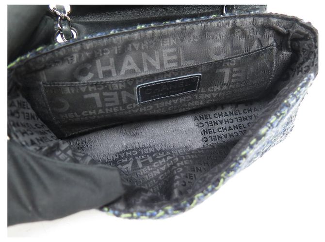 BORSA A MANO CHANEL TIMELESS SIMPLE RABAT LOGO CC IN TWEED BORSA A TRACCOLLA Multicolore - vista 9