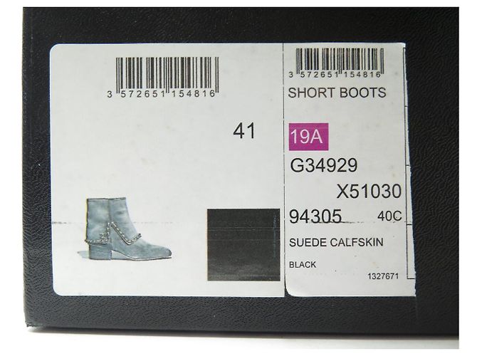 STIVILETTI CHANEL G34929 CATENA LOGO CC 41 CANGIUME NERO CON TACCO - vista 13