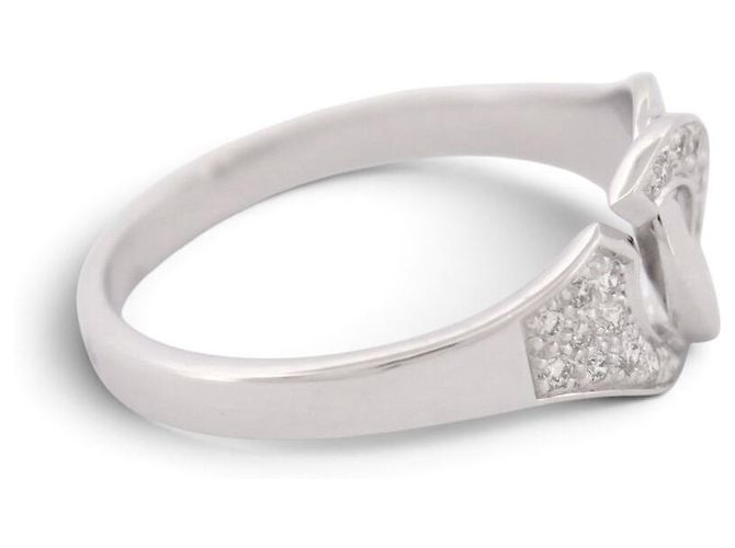 NEU DINH VAN MENOTTES R8 RING 18K WEISSGOLD 2.9GR 15 DIAMANTEN T53 RING Silber - Ansicht 5
