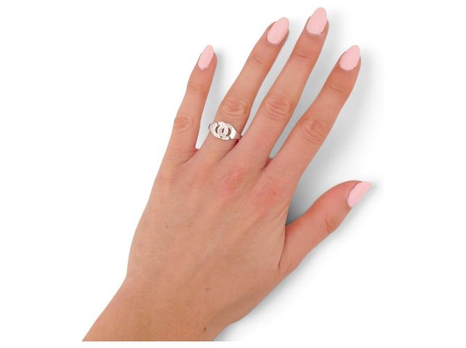 NEU DINH VAN MENOTTES R8 RING 18K WEISSGOLD 2.9GR 15 DIAMANTEN T53 RING Silber - Ansicht 6