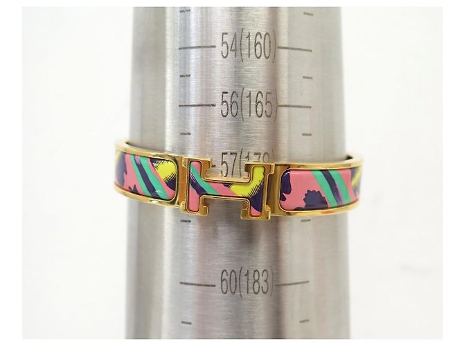 Hermès BRACELET HERMES CLIC H LE CHAT CARRE H700004FVF2GM EMAIL 17 CM STRAP BANGLE Mehrfarben - Ansicht 10