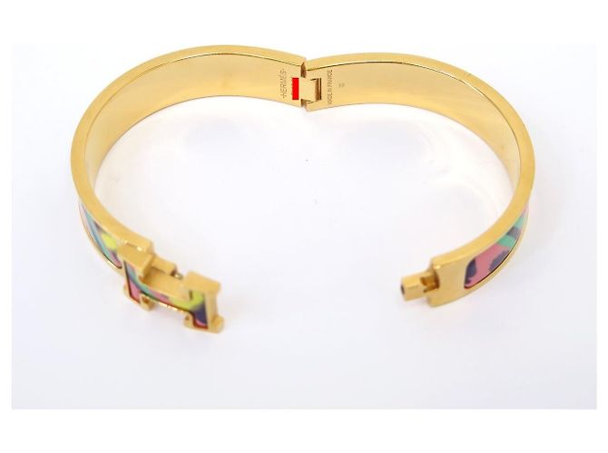 Hermès BRACELET HERMES CLIC H LE CHAT CARRE H700004FVF2GM EMAIL 17 CM STRAP BANGLE Mehrfarben - Ansicht 6