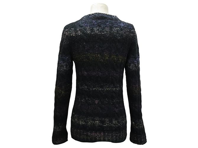 JERSEY CHANEL P4210K03228 CUELLO REDONDO PLACA ESMALTADA LOGO CC M 38 EN CACHMIRE Multicolor - vista 3