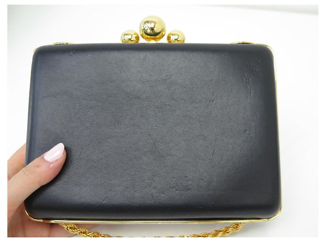 BORSA A MANO ELIE SAAB MINAUDIERE CHAIN CAGE POUCH BORSA A TRACCOLLA POUCH BAG Nero - vista 10