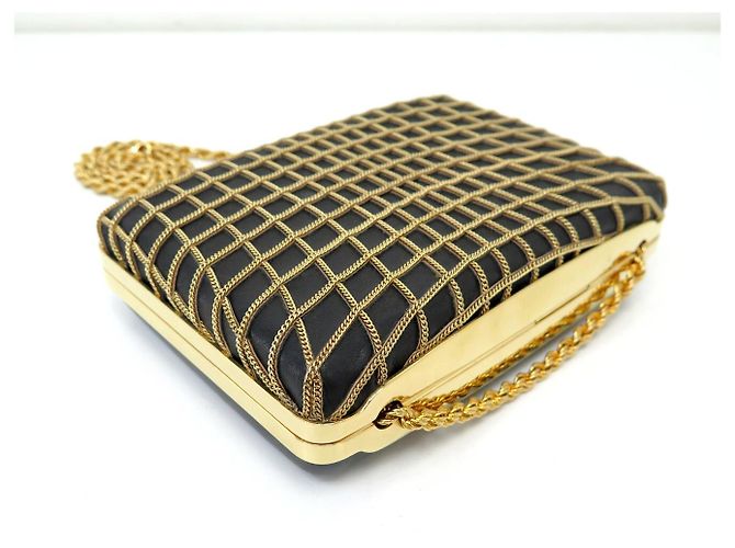 BORSA A MANO ELIE SAAB MINAUDIERE CHAIN CAGE POUCH BORSA A TRACCOLLA POUCH BAG Nero - vista 3