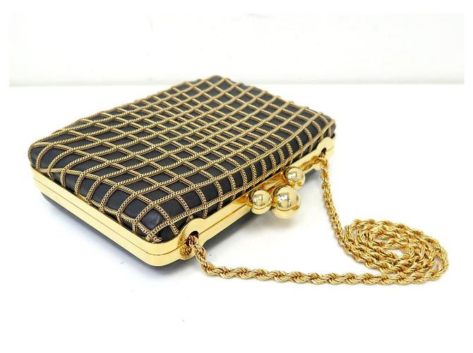 BORSA A MANO ELIE SAAB MINAUDIERE CHAIN CAGE POUCH BORSA A TRACCOLLA POUCH BAG Nero - vista 4