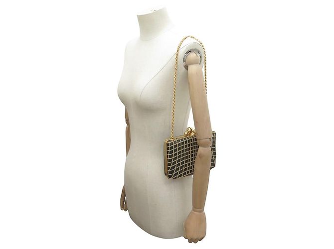 BORSA A MANO ELIE SAAB MINAUDIERE CHAIN CAGE POUCH BORSA A TRACCOLLA POUCH BAG Nero - vista 5