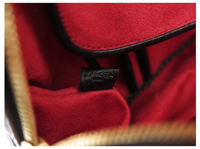 NUOVA BORSA A MANO LANCEL ADJANI GM PELLE GRANULATA NERA Nero - vista 13