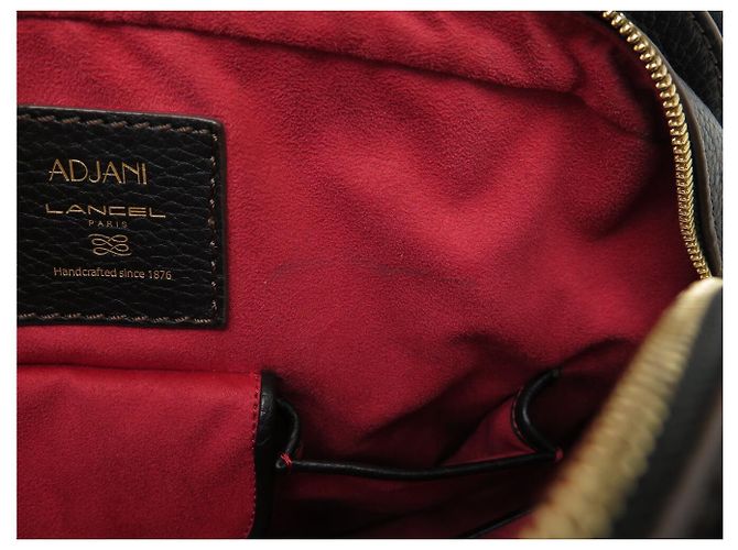 NUOVA BORSA A MANO LANCEL ADJANI GM PELLE GRANULATA NERA Nero - vista 15