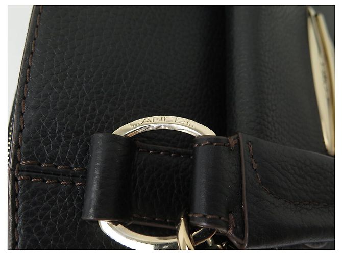 NUOVA BORSA A MANO LANCEL ADJANI GM PELLE GRANULATA NERA Nero - vista 17