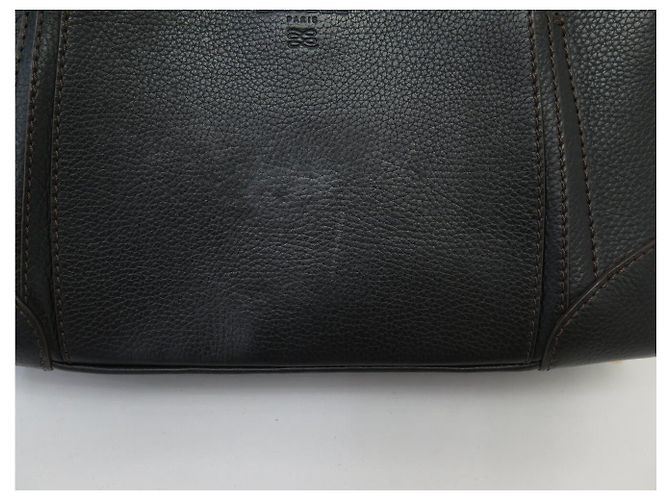 NUOVA BORSA A MANO LANCEL ADJANI GM PELLE GRANULATA NERA Nero - vista 19