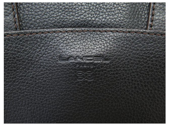 NUOVA BORSA A MANO LANCEL ADJANI GM PELLE GRANULATA NERA Nero - vista 20