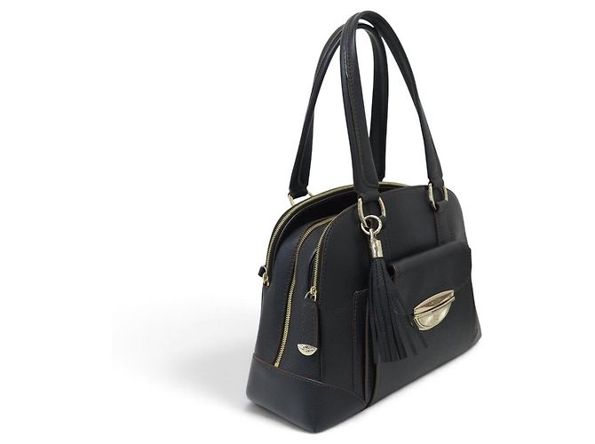 NUOVA BORSA A MANO LANCEL ADJANI GM PELLE GRANULATA NERA Nero - vista 4