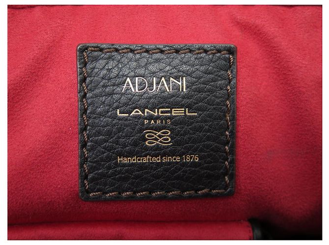NUOVA BORSA A MANO LANCEL ADJANI GM PELLE GRANULATA NERA Nero - vista 9