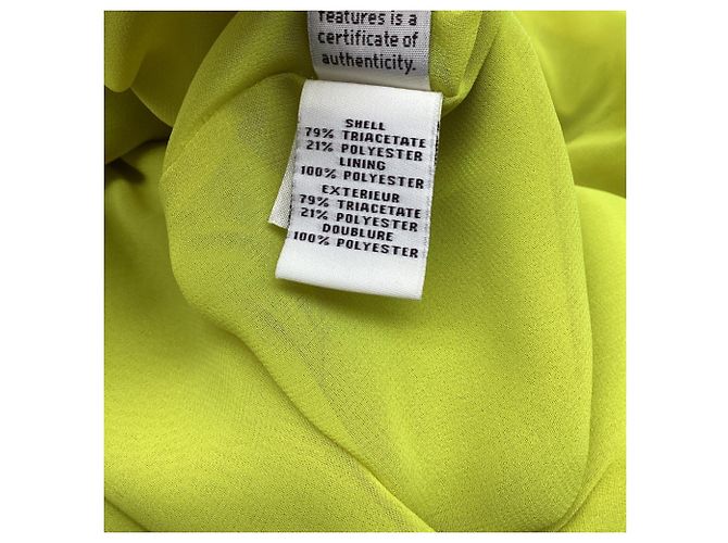 Vestido corto con cinturón Diane Von Furstenberg en triacetato verde lima - vista 6
