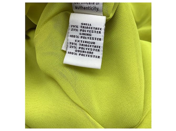 Vestido corto con cinturón Diane Von Furstenberg en triacetato verde lima - vista 7