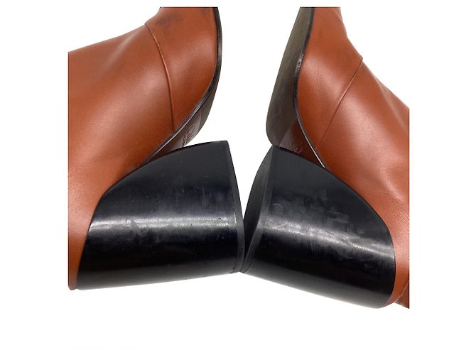 Mules Slingback Wave da Chloé em couro marrom Vermelho - vista 10