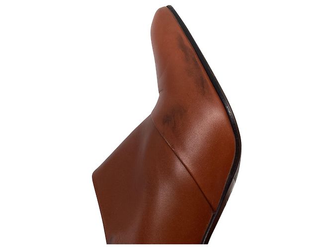 Mules Slingback Wave da Chloé em couro marrom Vermelho - vista 11