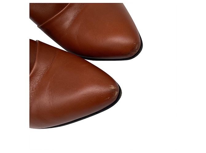 Mules Slingback Wave da Chloé em couro marrom Vermelho - vista 13