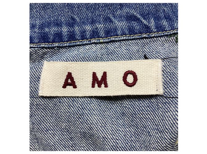 Autre Marque Chaqueta vaquera bordada Amo en algodón azul - vista 6